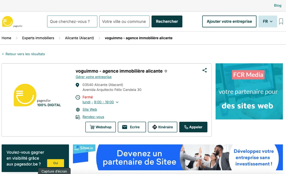 Nouveau partenaire Belge pour notre agence immobiliere