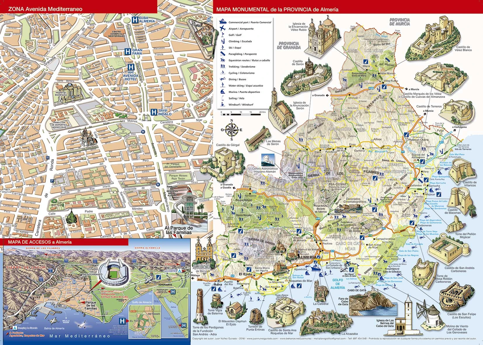 Carte des points d'intérêts de Alméria