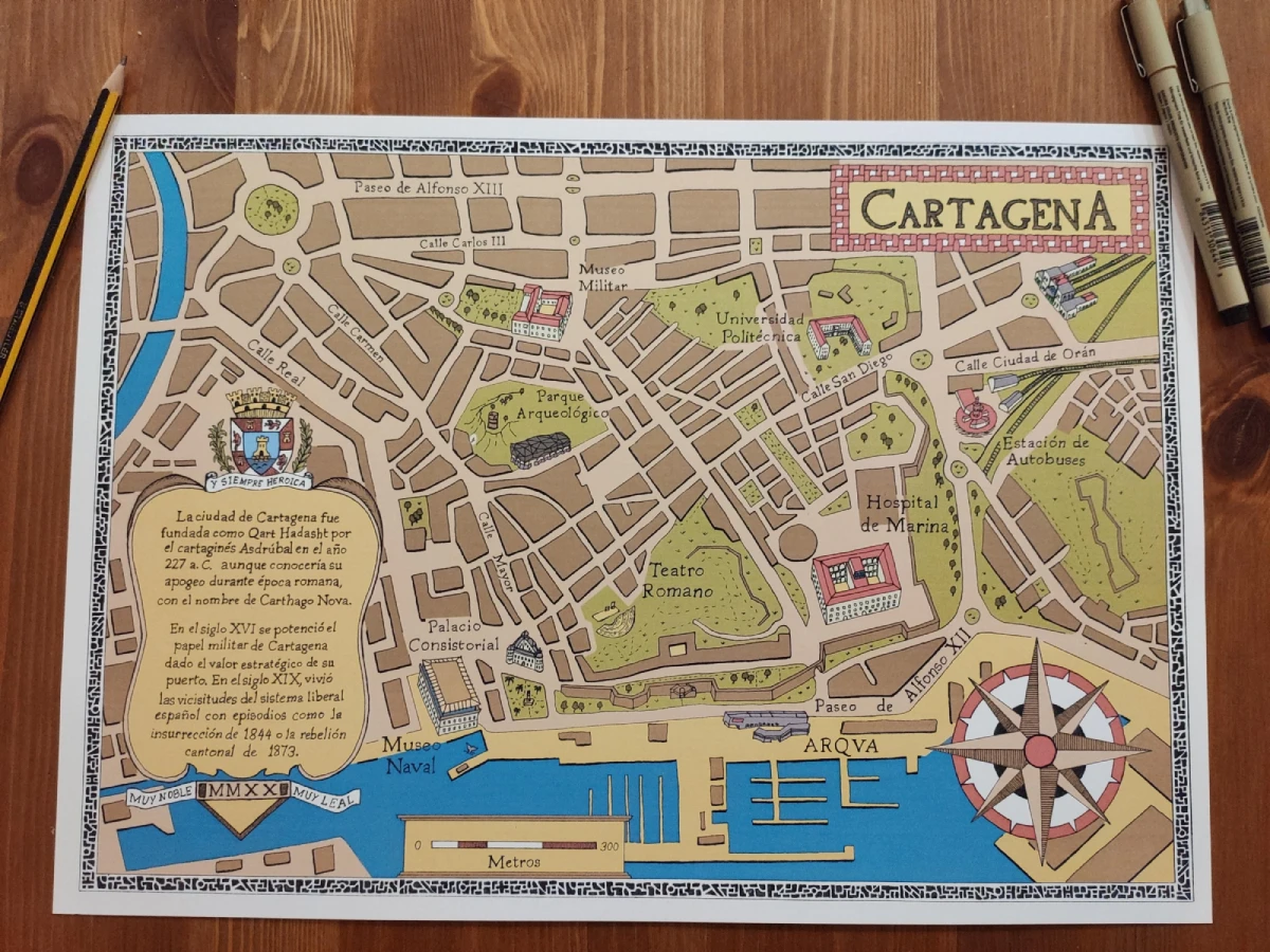 Carte des points d'intérêts de Carthagène