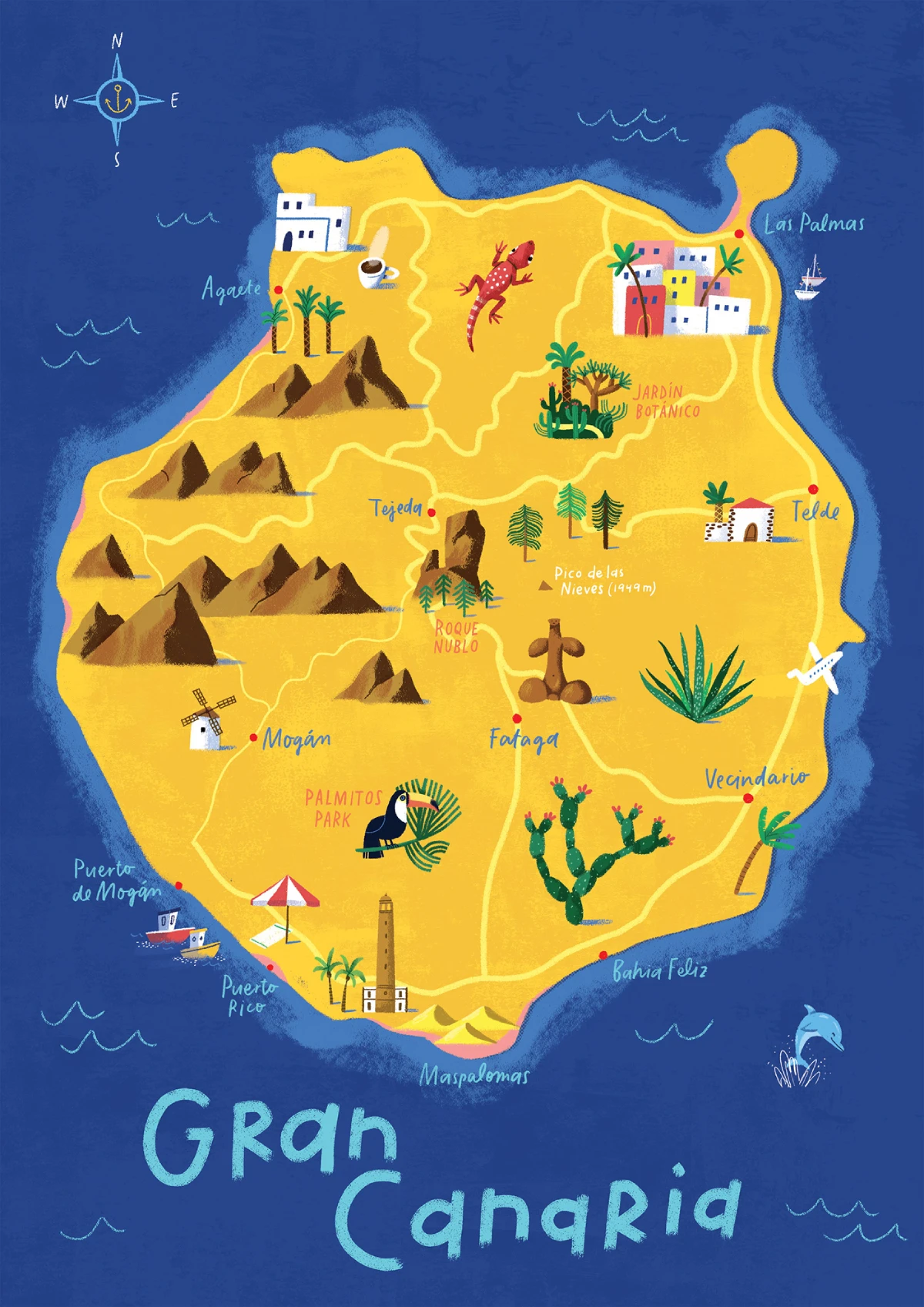 Carte des points d'intérêts de Las Palmas de Gran Canaria