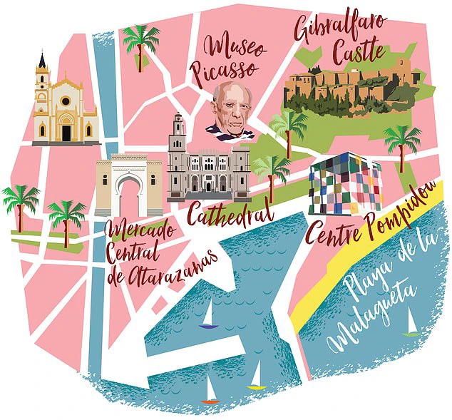 Carte des points d'intérêts de Málaga