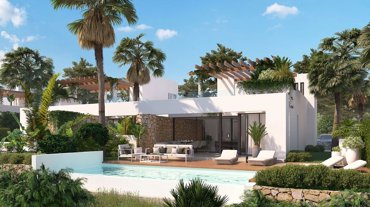 Hus i Spanien vid golfbanan