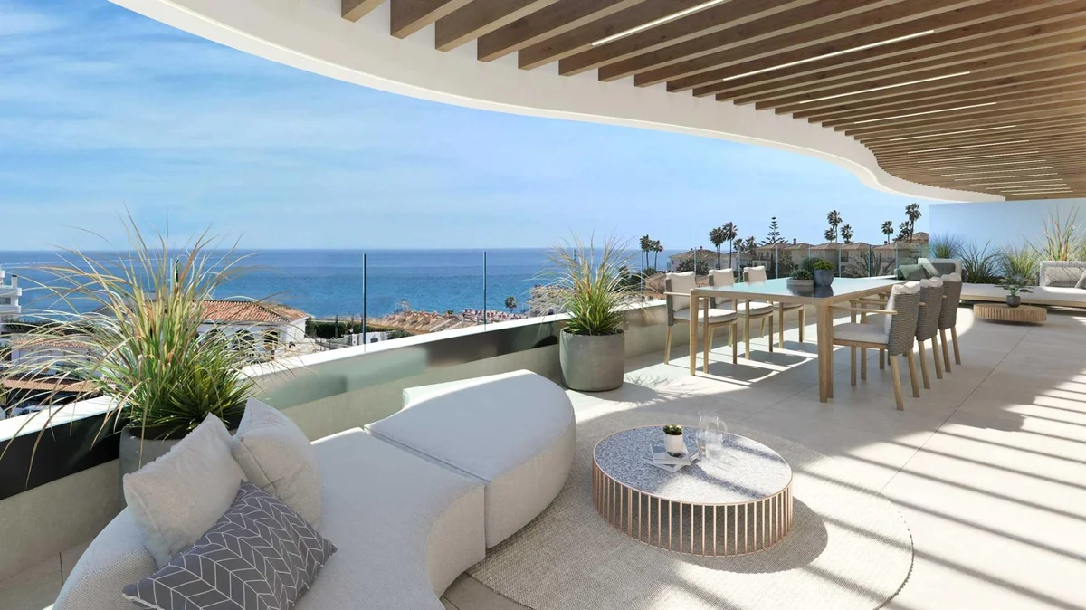 Vue mer du penthouse de Mijas, Malaga Espagne