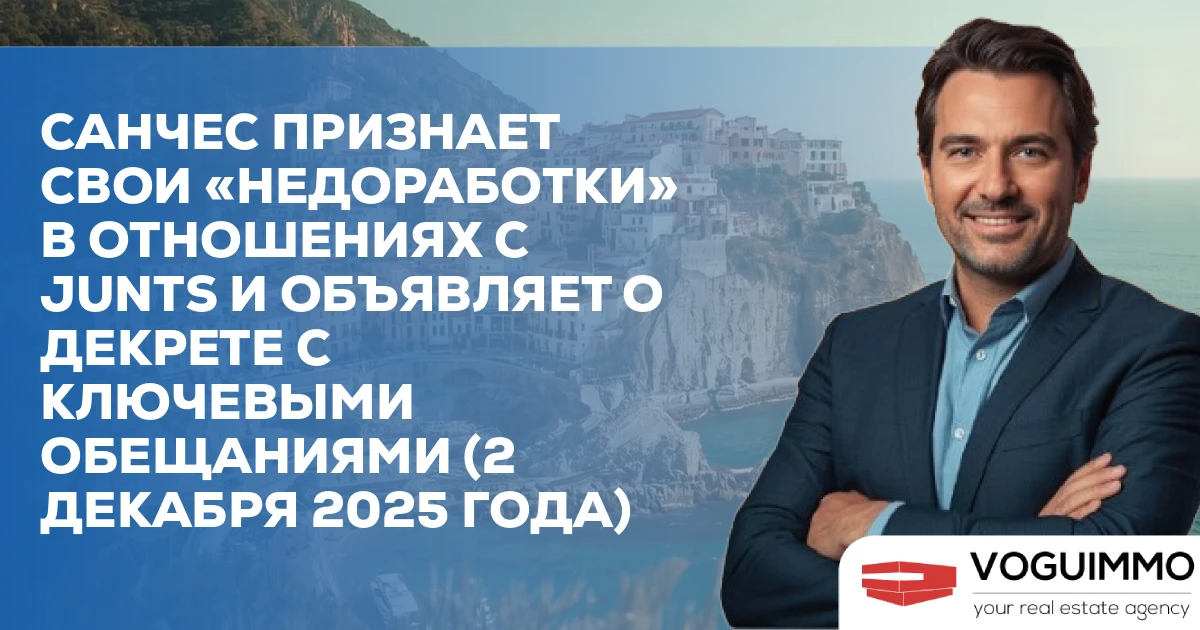 Санчес признает свои «недоработки» в отношениях с Junts и объявляет о декрете с ключевыми обещаниями (2 декабря 2025 года)