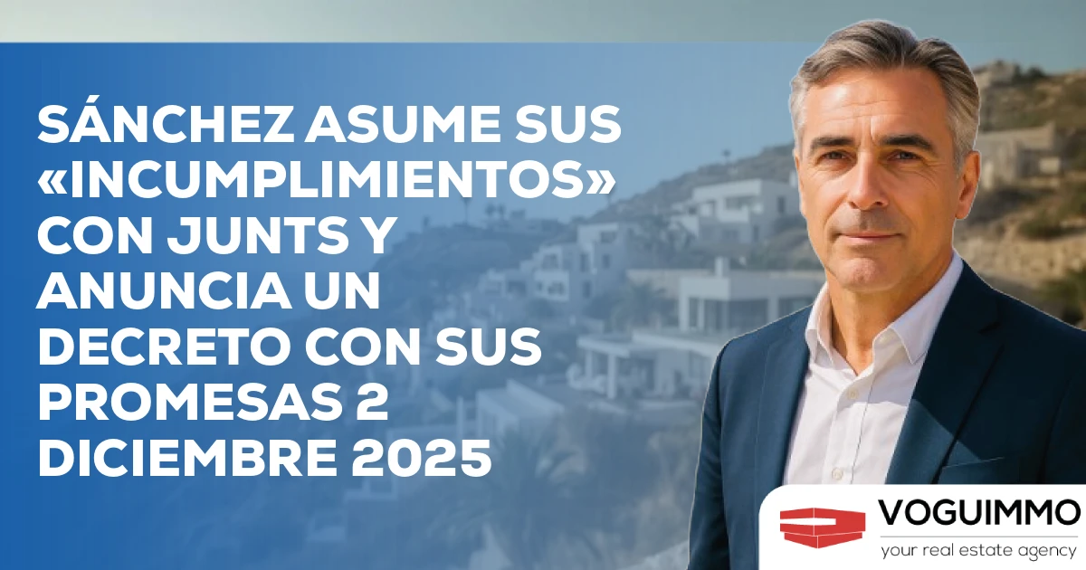 Sánchez asume sus «incumplimientos» con Junts y anuncia un decreto con sus promesas 2 diciembre 2025