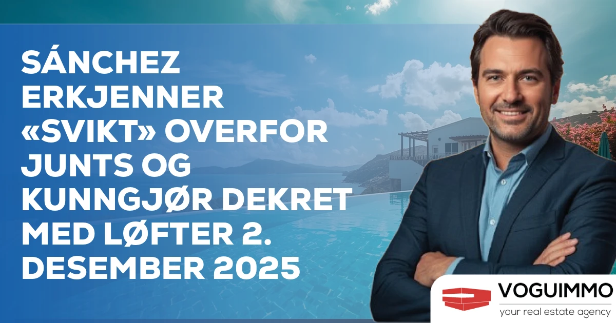 Sánchez erkjenner «svikt» overfor Junts og kunngjør dekret med løfter 2. desember 2025