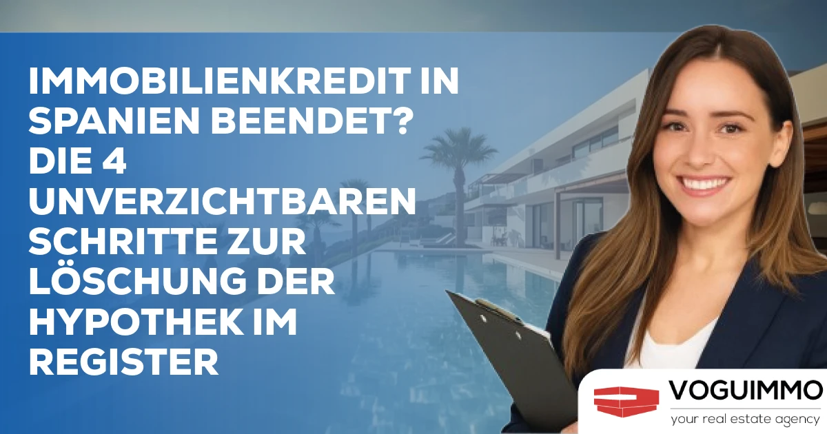 Immobilienkredit in Spanien beendet? Die 4 unverzichtbaren Schritte zur Löschung der Hypothek im Register