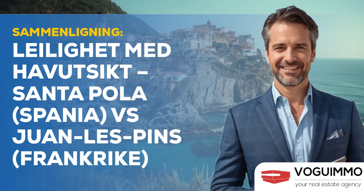 Sammenligning: Leilighet med havutsikt – Santa Pola (Spania) vs Juan-les-Pins (Frankrike)