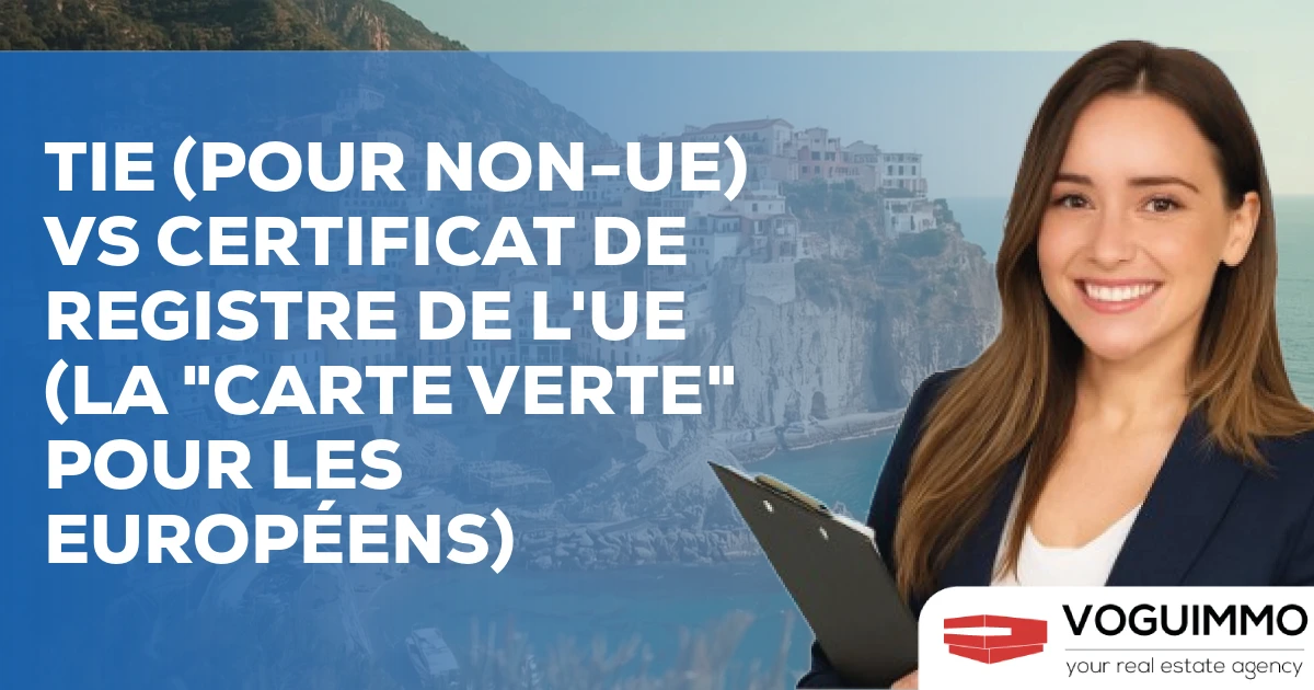 TIE (pour non-UE) vs Certificat de Registre de l'UE (la "carte verte" pour les Européens)