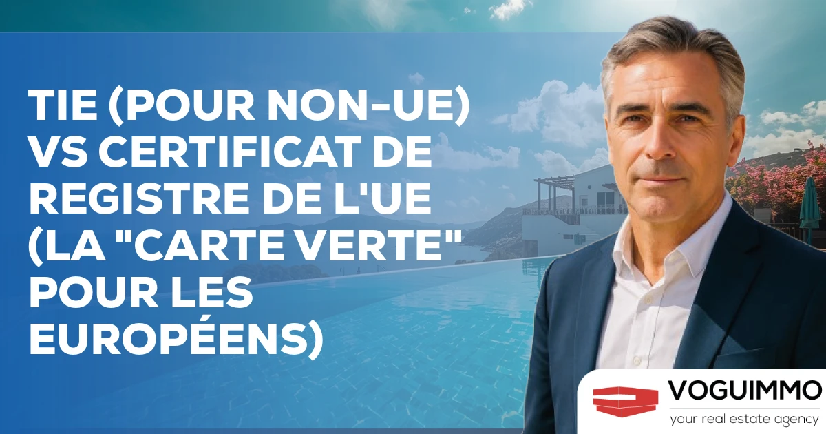 TIE (pour non-UE) vs Certificat de Registre de l'UE (la "carte verte" pour les Européens)
