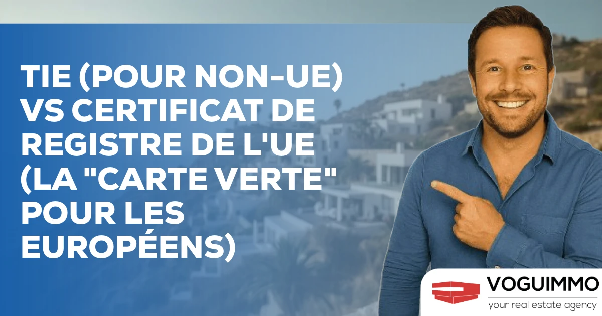 TIE (pour non-UE) vs Certificat de Registre de l'UE (la "carte verte" pour les Européens)