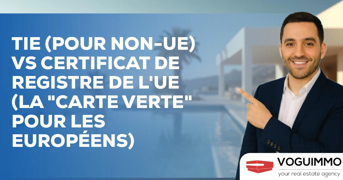TIE (pour non-UE) vs Certificat de Registre de l'UE (la "carte verte" pour les Européens)