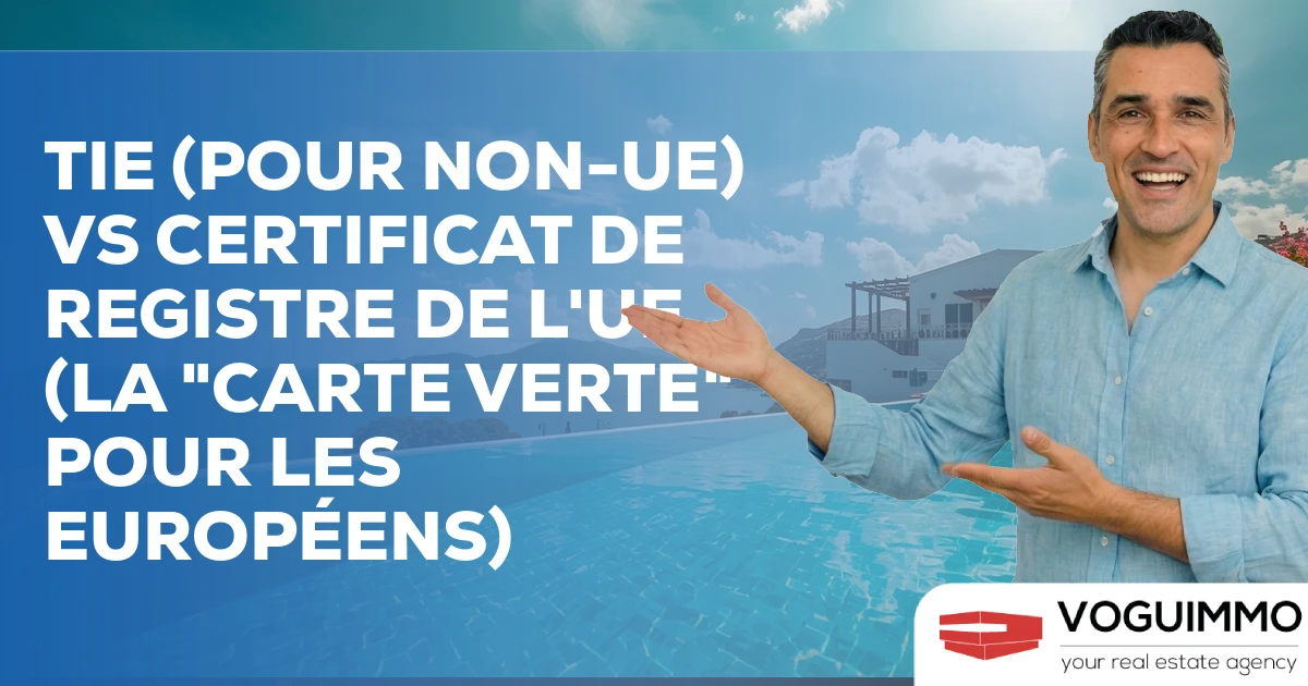 TIE (pour non-UE) vs Certificat de Registre de l'UE (la "carte verte" pour les Européens)