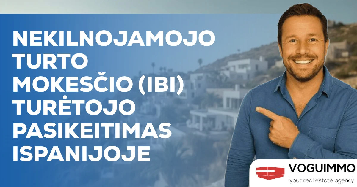 Nekilnojamojo turto mokesčio (IBI) turėtojo pasikeitimas Ispanijoje