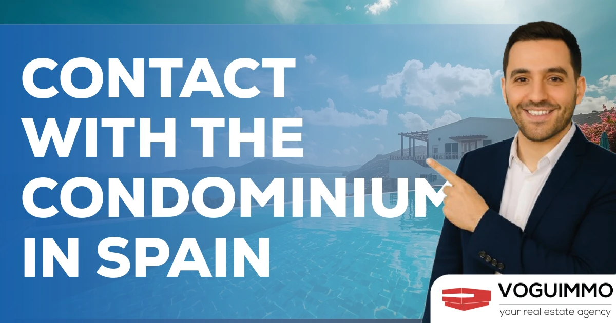 Contact with the condominium in Spain