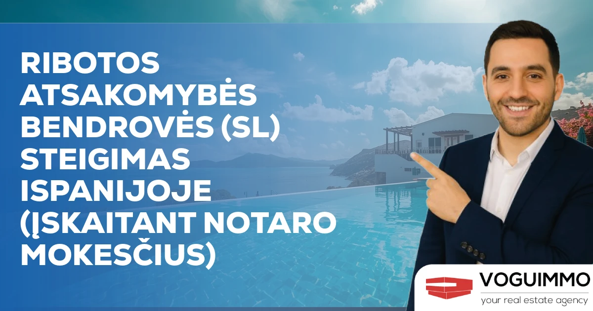 Ribotos atsakomybės bendrovės (SL) steigimas Ispanijoje (įskaitant notaro mokesčius)