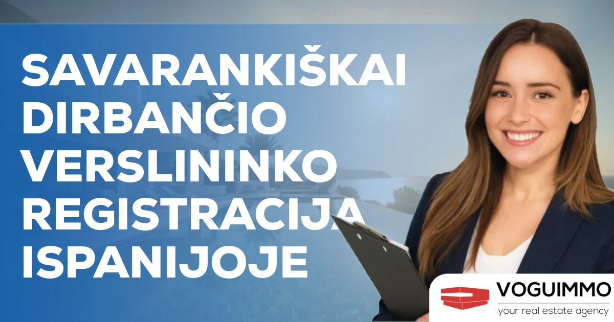 Savarankiškai dirbančio verslininko registracija Ispanijoje